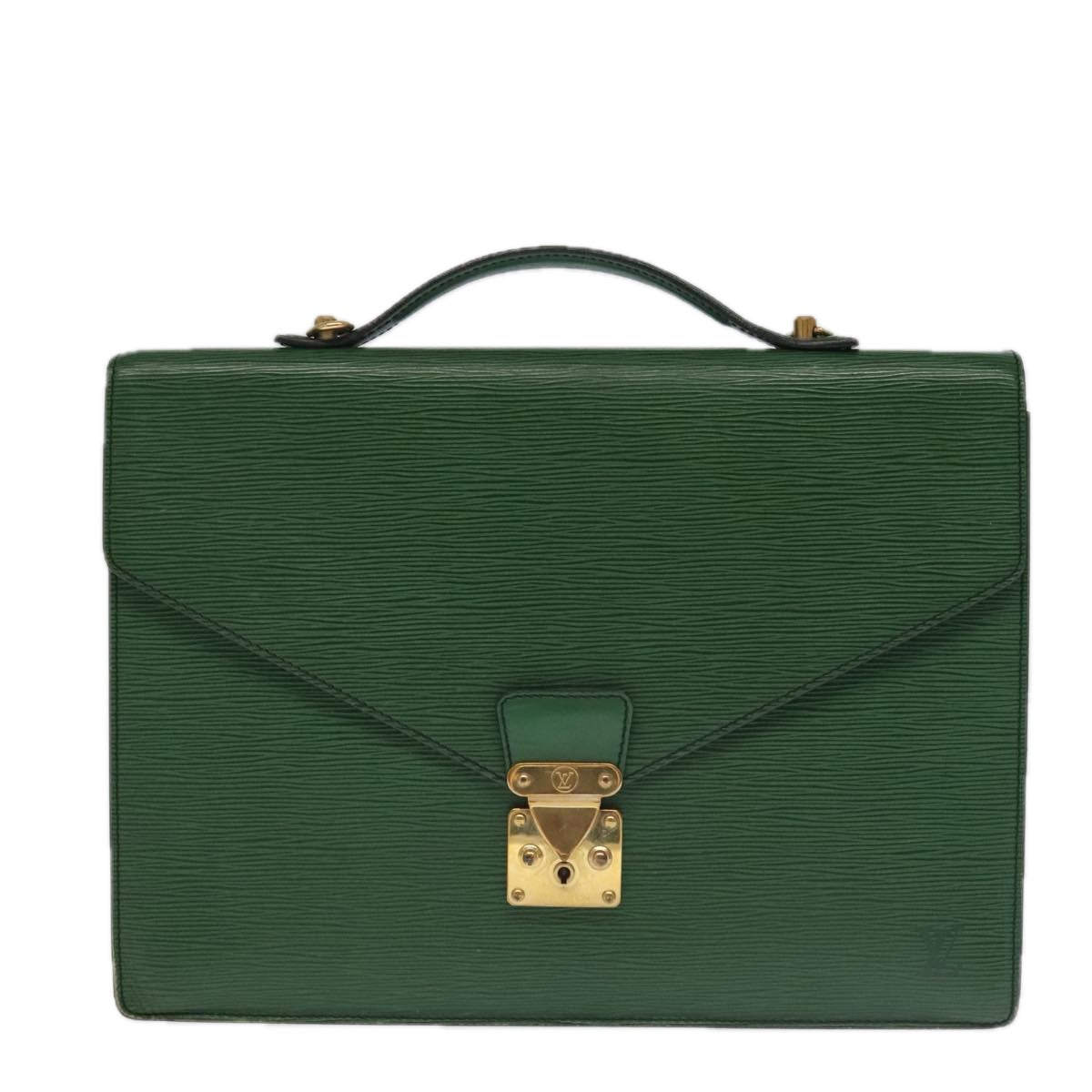 LOUIS VUITTON Epi Porte Documents Bandouliere Briefcase Green M54464 98045