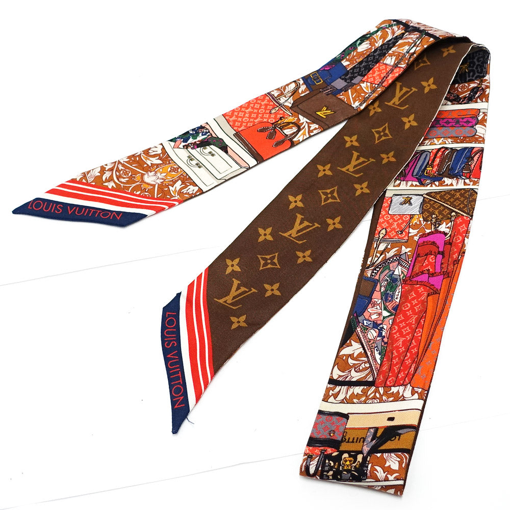 Louis Vuitton Band BB Prive Monogram  Long M76111 LV Logo Silk Small Other