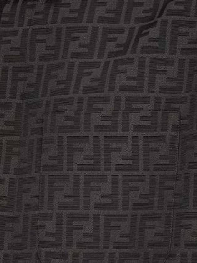 Luxury Fendi Men's FF Long Sleeve Shirt Black