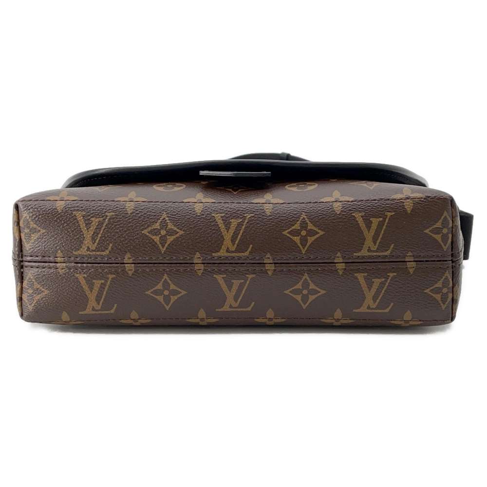 LOUIS VUITTON Magnetic messenger Black M45557 Monogram Macassar Canvas