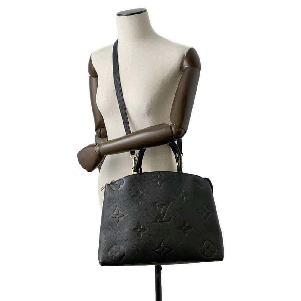 LOUIS VUITTON Grand Palais Noir M45811 Monogram Empreinte Leather Size MM
