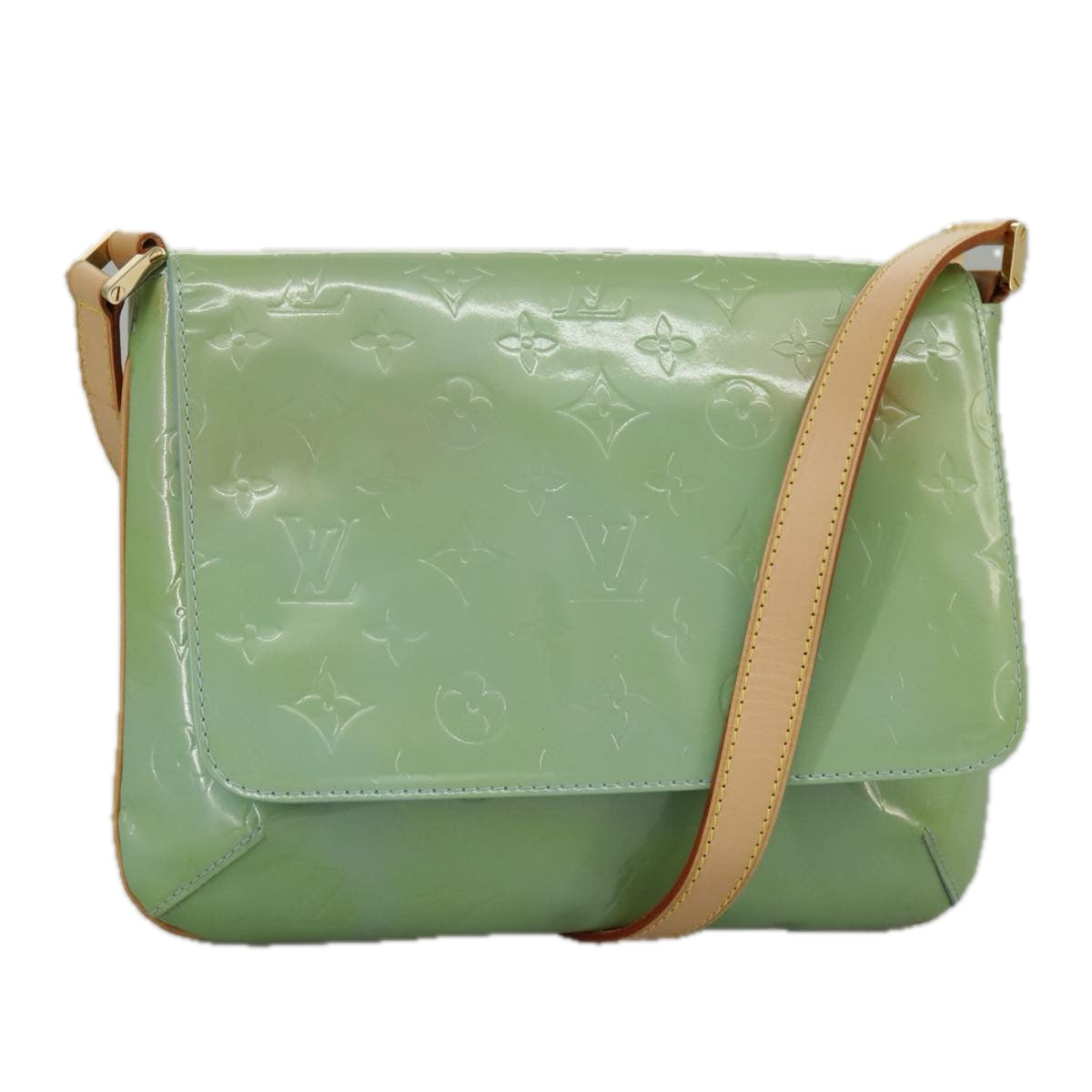LOUIS VUITTON Monogram Vernis Thompson Street Bag Baby Blue M91009 98445