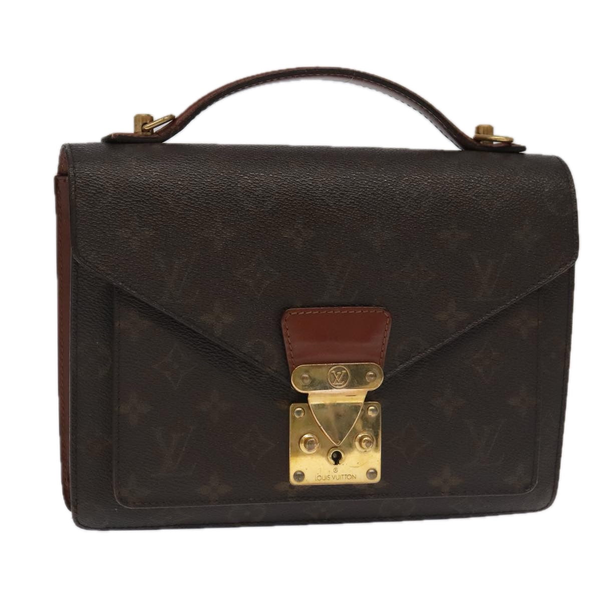 LOUIS VUITTON Monogram Monceau 28 Hand Bag 2way M51185 LV 98663