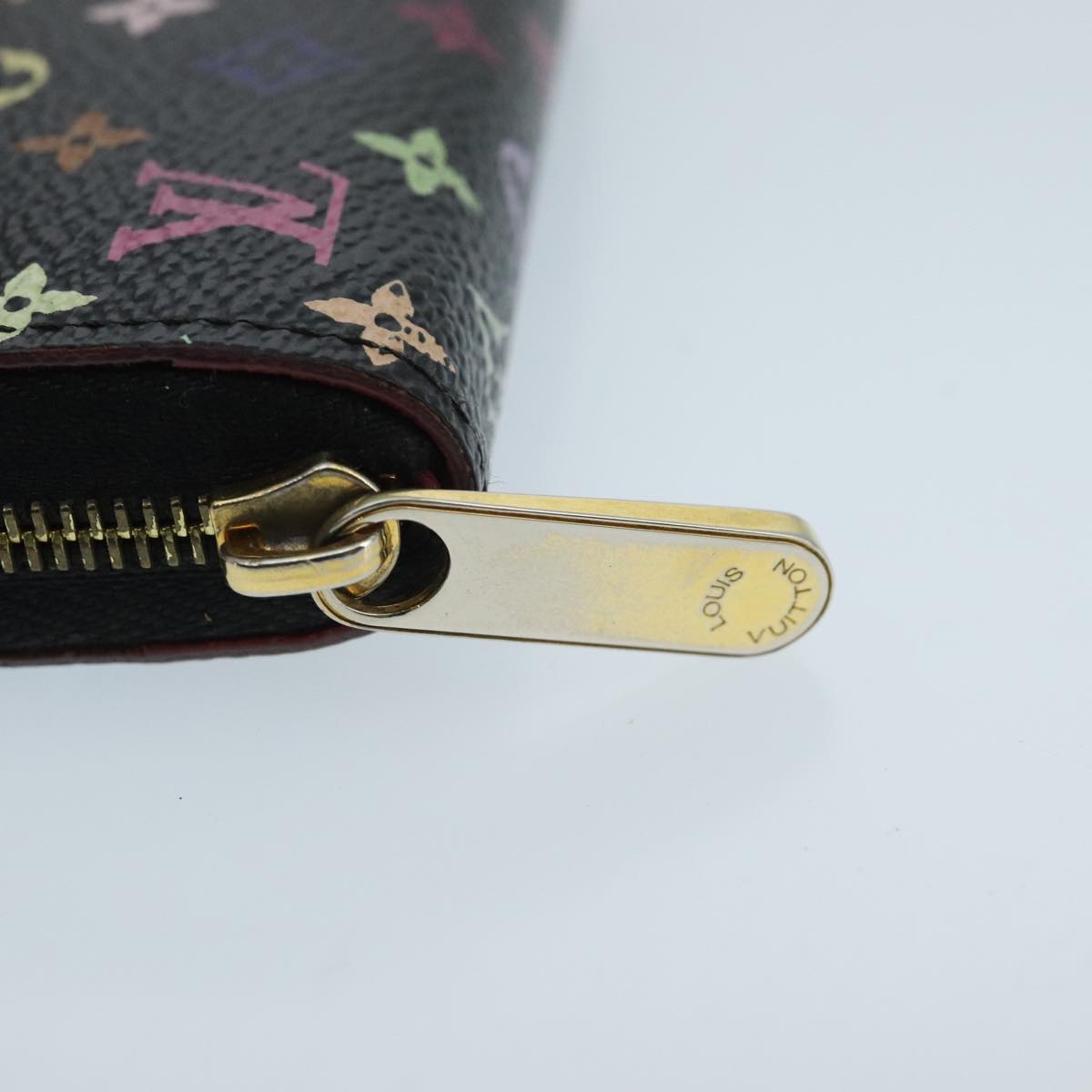 LOUIS VUITTON Monogram Multicolor Zippy Coin Purse  Black M93740 LV 98669