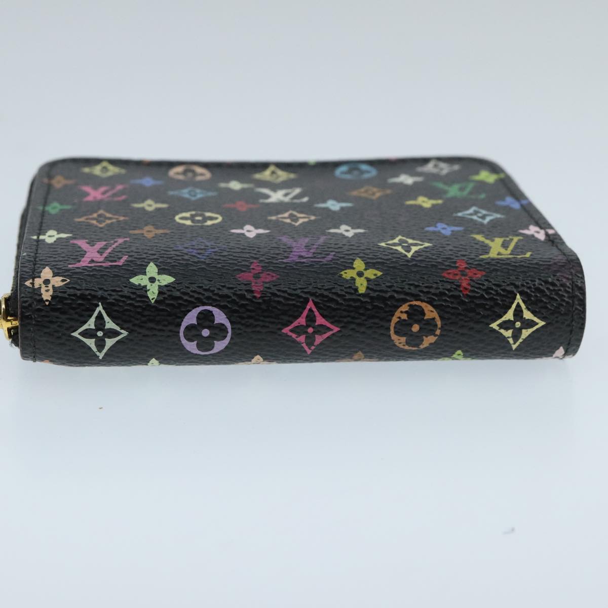 LOUIS VUITTON Monogram Multicolor Zippy Coin Purse  Black M93740 LV 98669