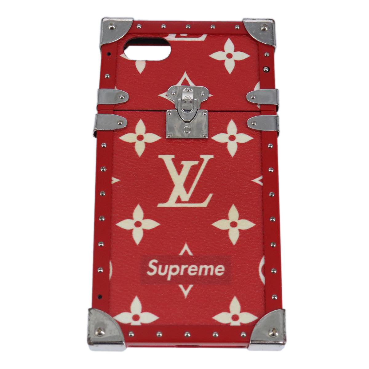 LOUIS VUITTON Monogram LV x Supreme iPhone 7 Eye Trunk Red M67758 LV 98671