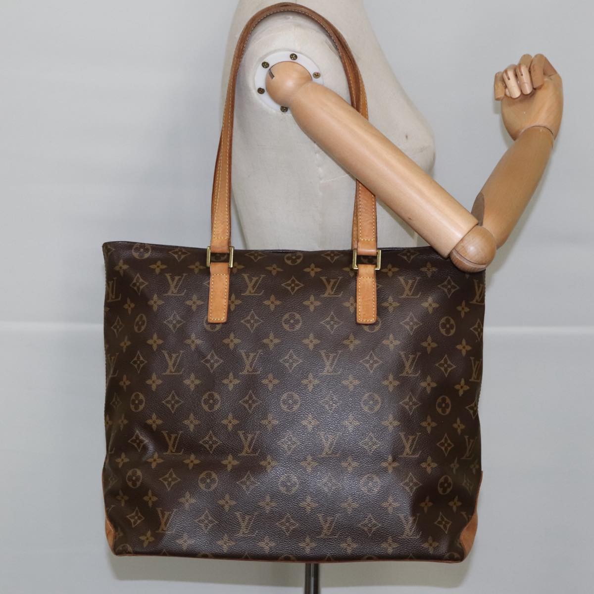 LOUIS VUITTON Monogram Cabas Mezzo Tote Bag M51151 LV 98688