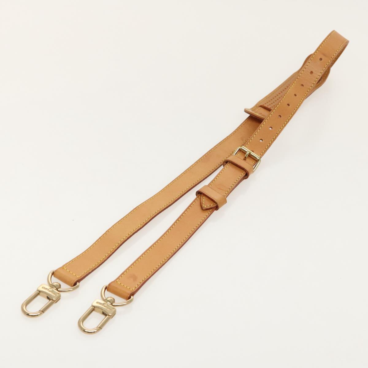 LOUIS VUITTON Adjustable Shoulder Strap Leather 36.2""-43.3"" Beige 98691