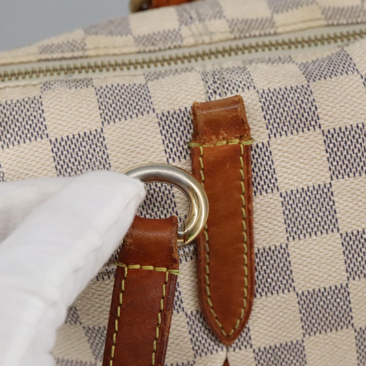 LOUIS VUITTON Damier Azur Totally PM Tote Bag N41280 LV 98713