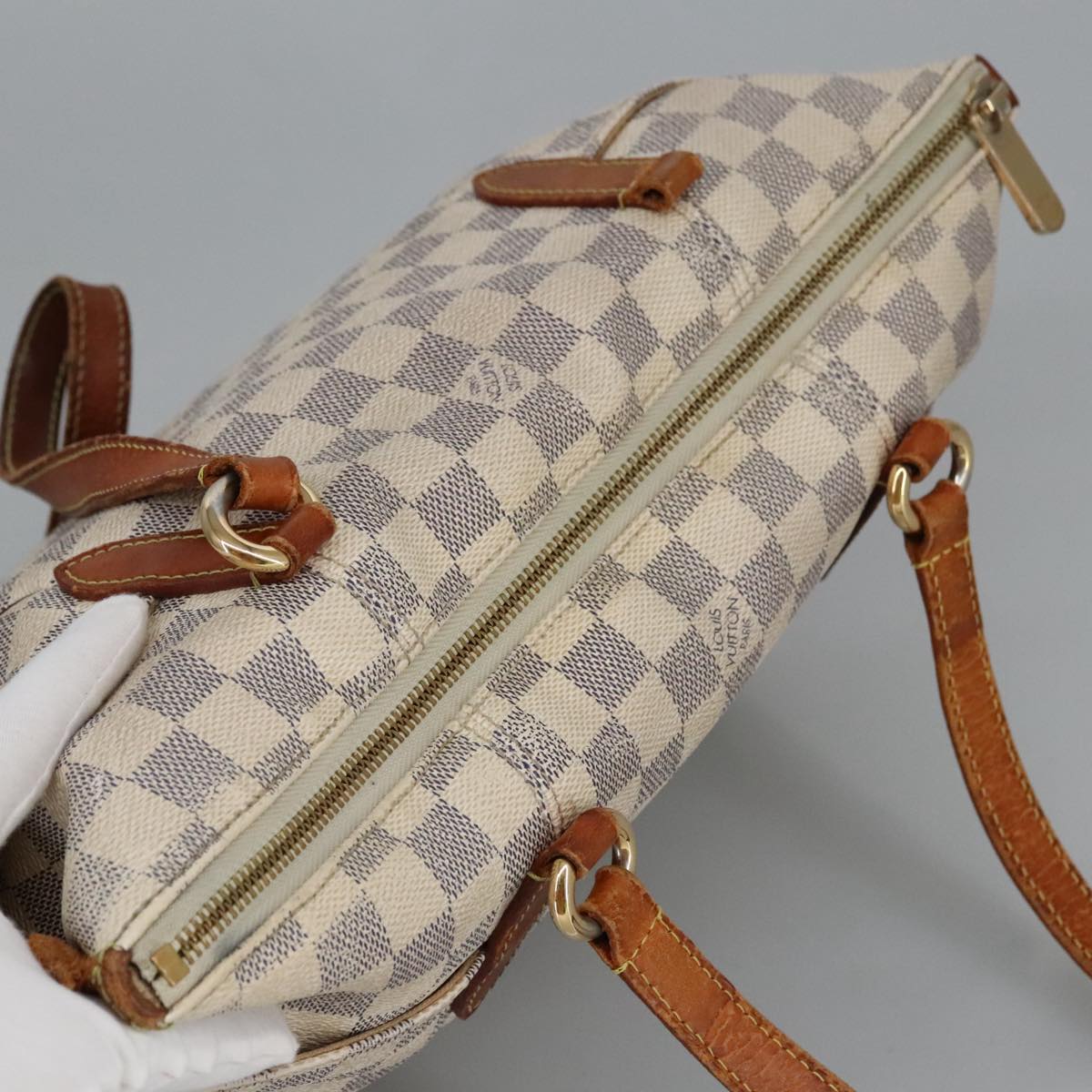 LOUIS VUITTON Damier Azur Totally PM Tote Bag N41280 LV 98713