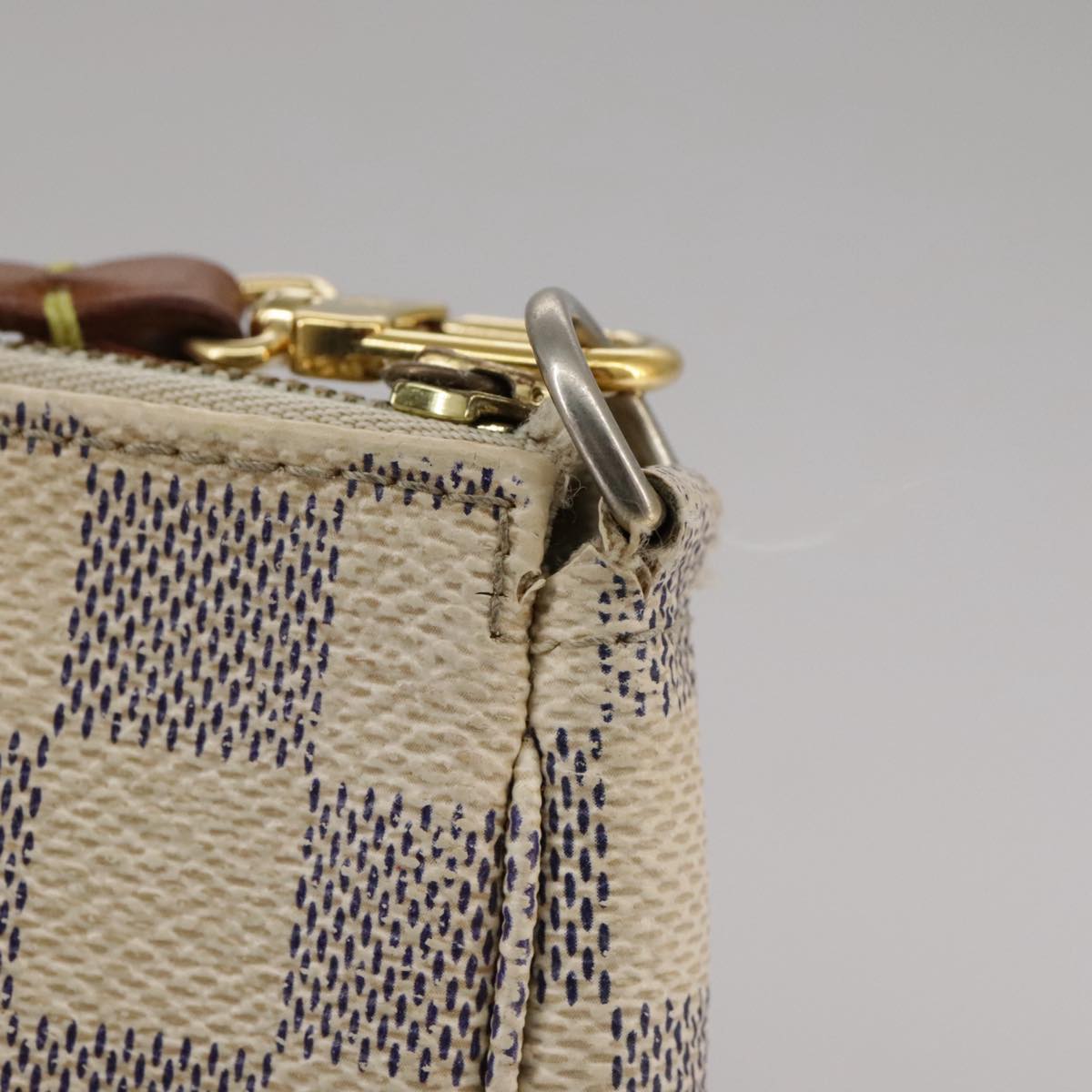 LOUIS VUITTON Damier Azur Pochette Accessoires Pouch N51986 LV 98721