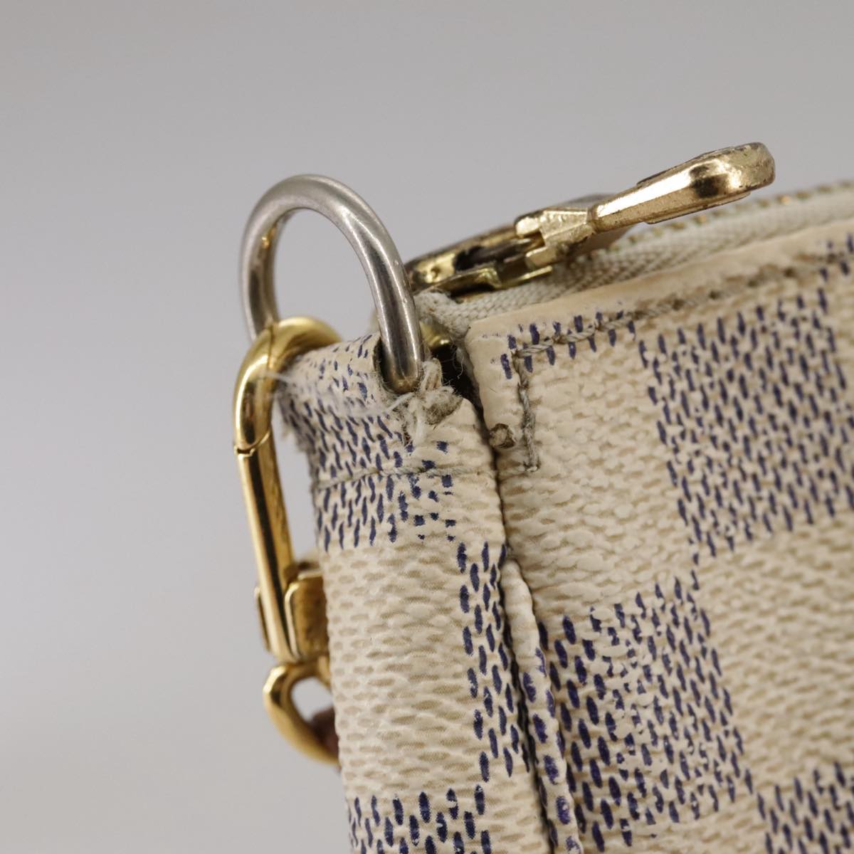 LOUIS VUITTON Damier Azur Pochette Accessoires Pouch N51986 LV 98721