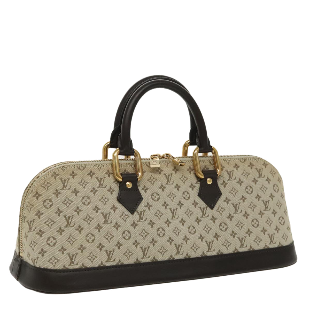 LOUIS VUITTON Monogram Mini Alma Ron Hand Bag Khaki M92206 LV 98725