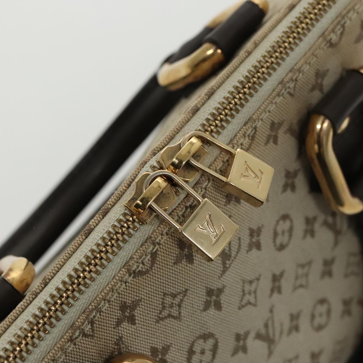 LOUIS VUITTON Monogram Mini Alma Ron Hand Bag Khaki M92206 LV 98725