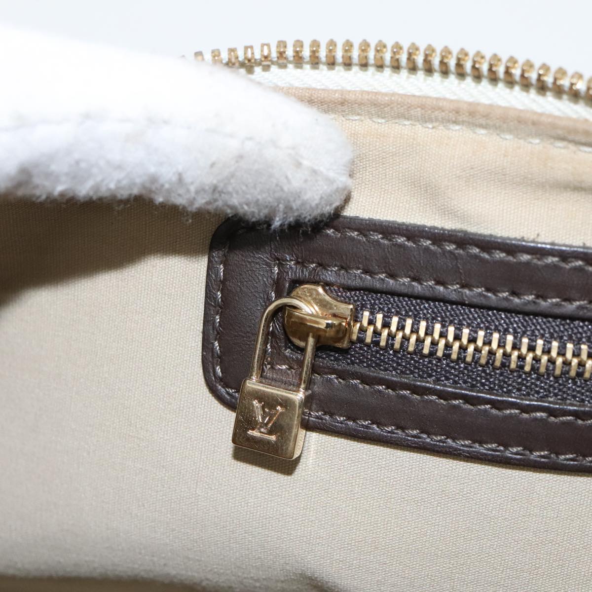 LOUIS VUITTON Monogram Mini Alma Ron Hand Bag Khaki M92206 LV 98725