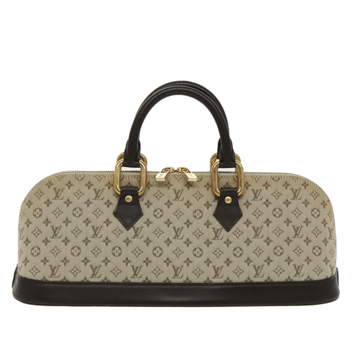 LOUIS VUITTON Monogram Mini Alma Ron Hand Bag Khaki M92206 LV 98725