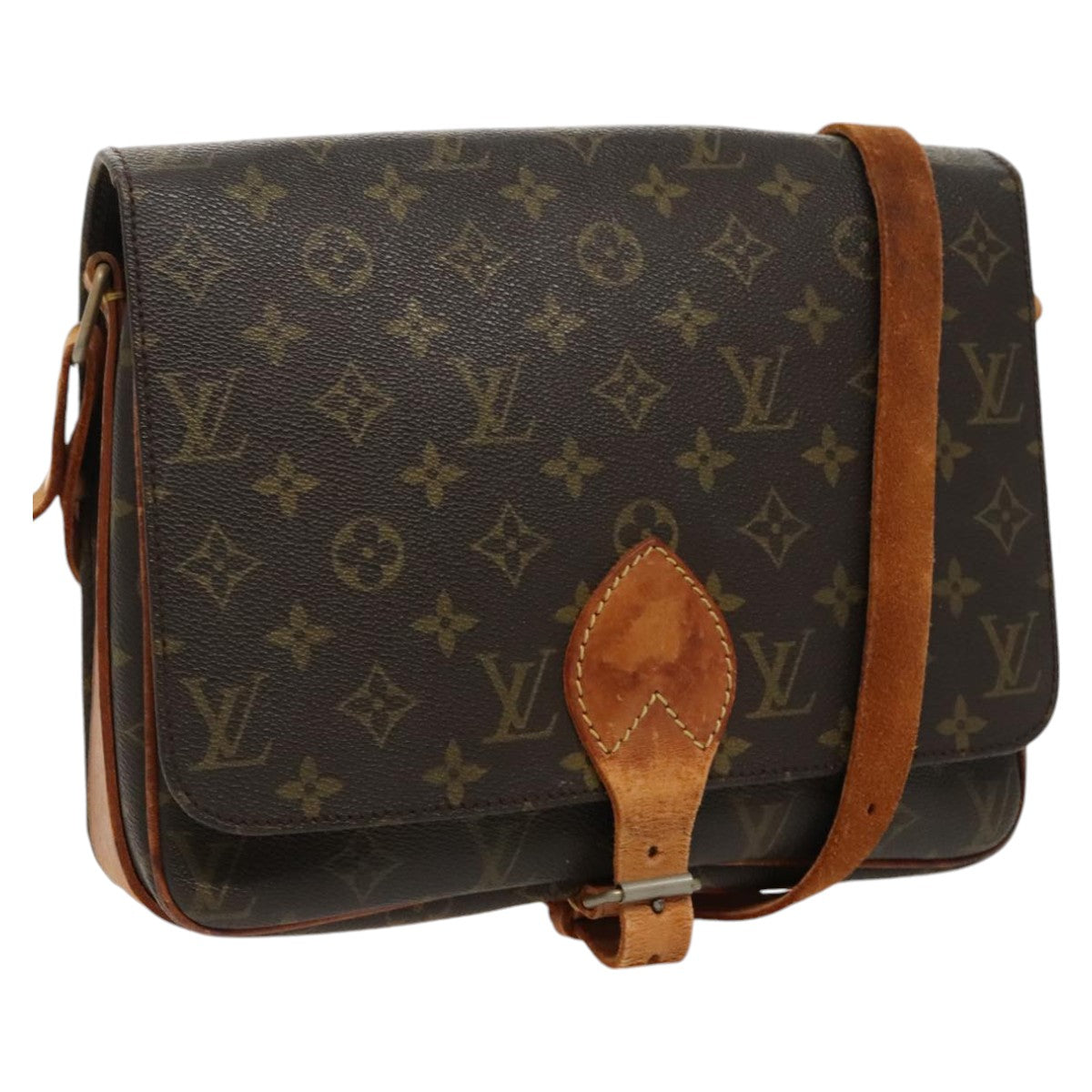 LOUIS VUITTON Monogram Cartouchiere GM Shoulder Bag Vintage M51252 LV 98771