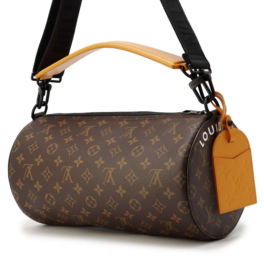 LOUIS VUITTON Soft Polochon Noir M46691 Monogram Macassar Canvas