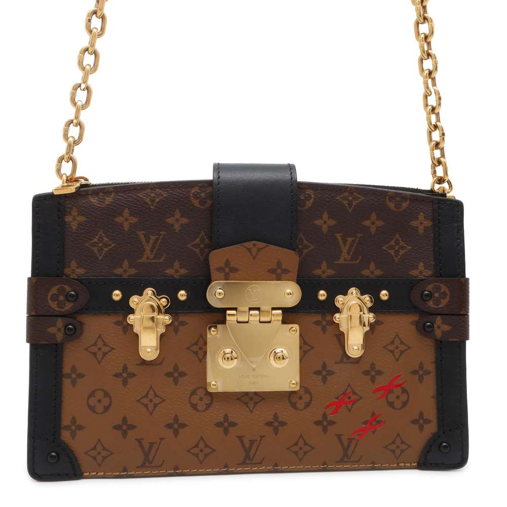 LOUIS VUITTON Trunk Clutch Brown M43596 Monogram Monogram Reverse Canvas
