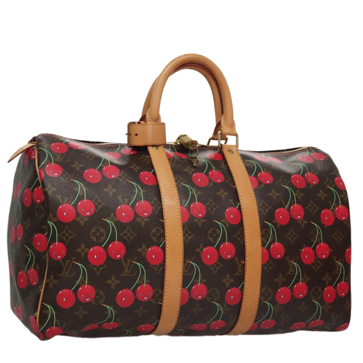 LOUIS VUITTON Monogram Cherry Keepall 45 Boston Bag M95011 LV 98949S