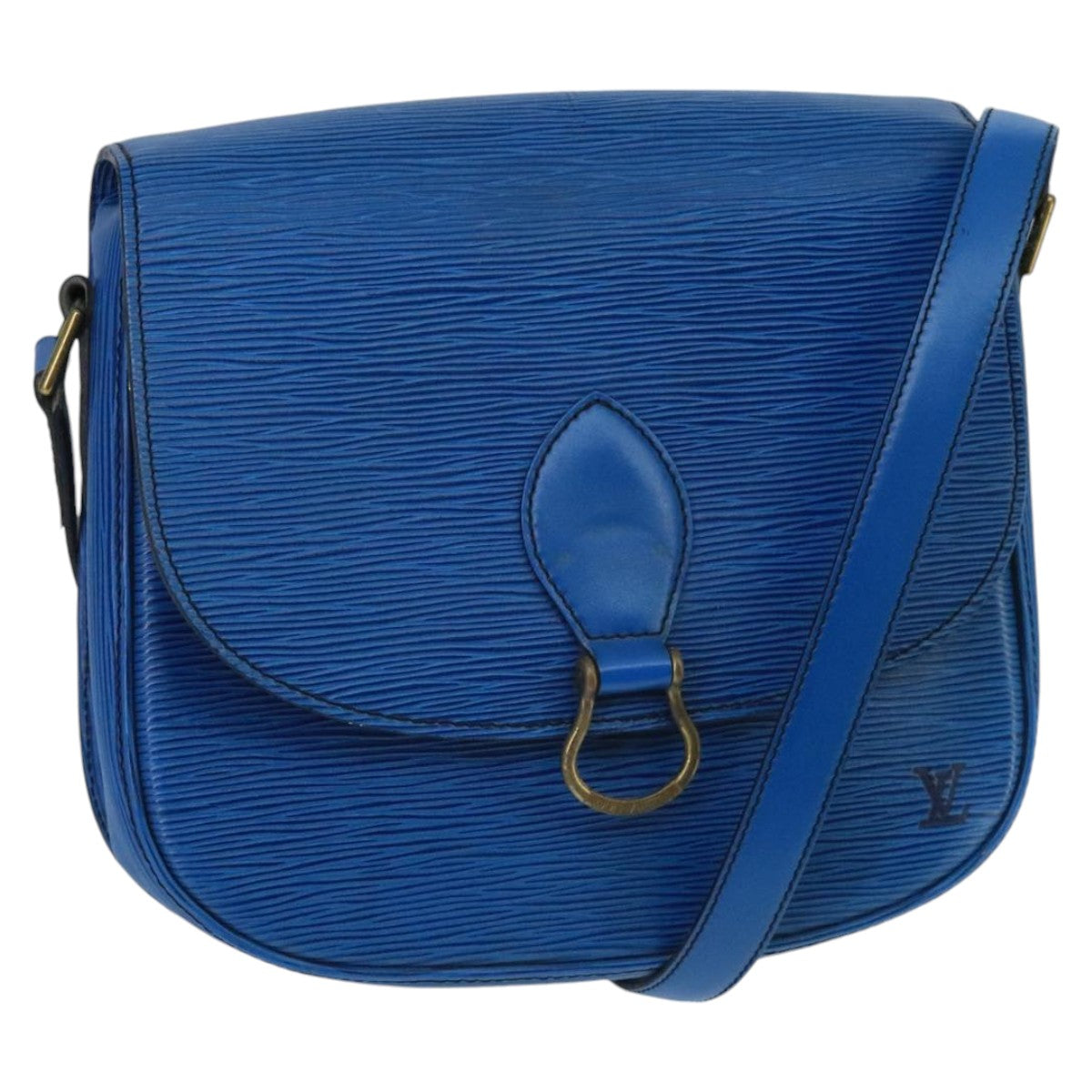 LOUIS VUITTON Epi Saint Cloud GM Shoulder Bag Toledo Blue M52195 LV 98957