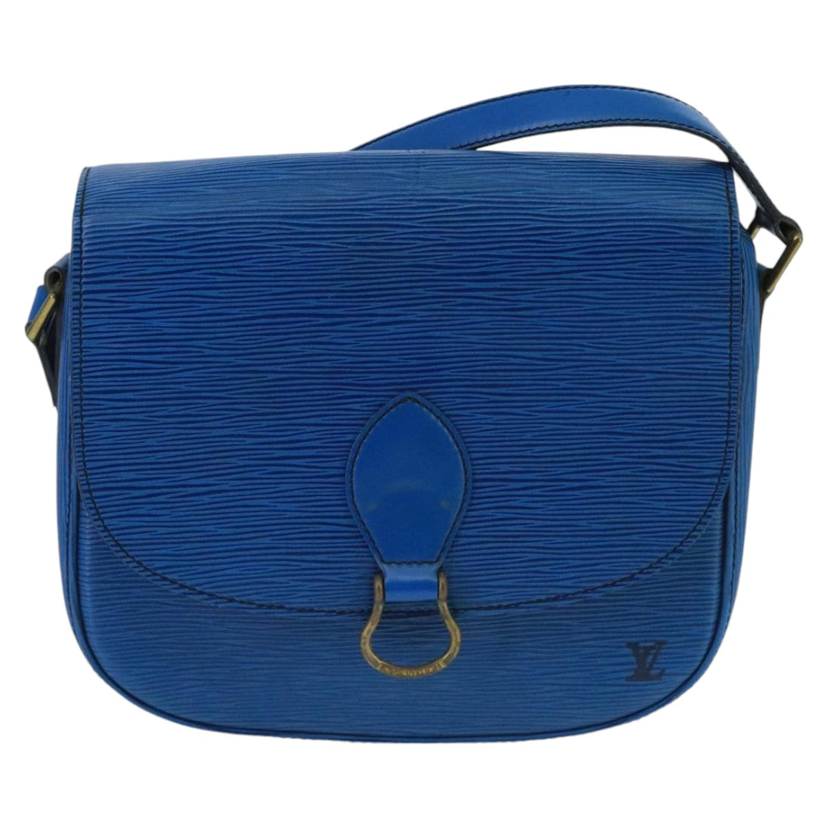 LOUIS VUITTON Epi Saint Cloud GM Shoulder Bag Toledo Blue M52195 LV 98957