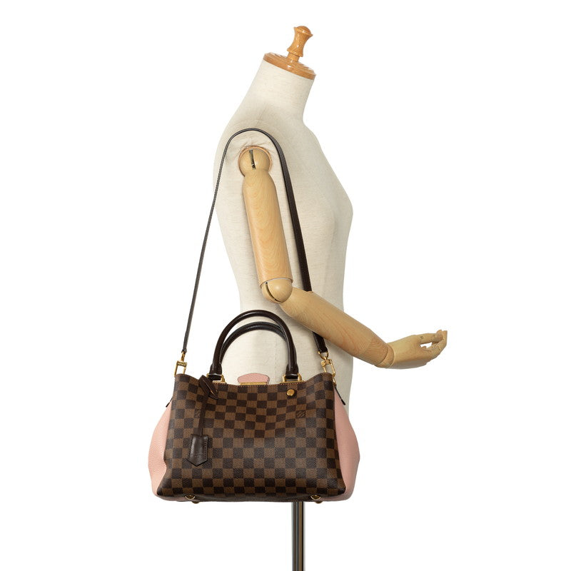 Louis Vuitton Brittany Handbag 2WAY N41674 Brown Pink PVC Leather  Louis Vuitton
