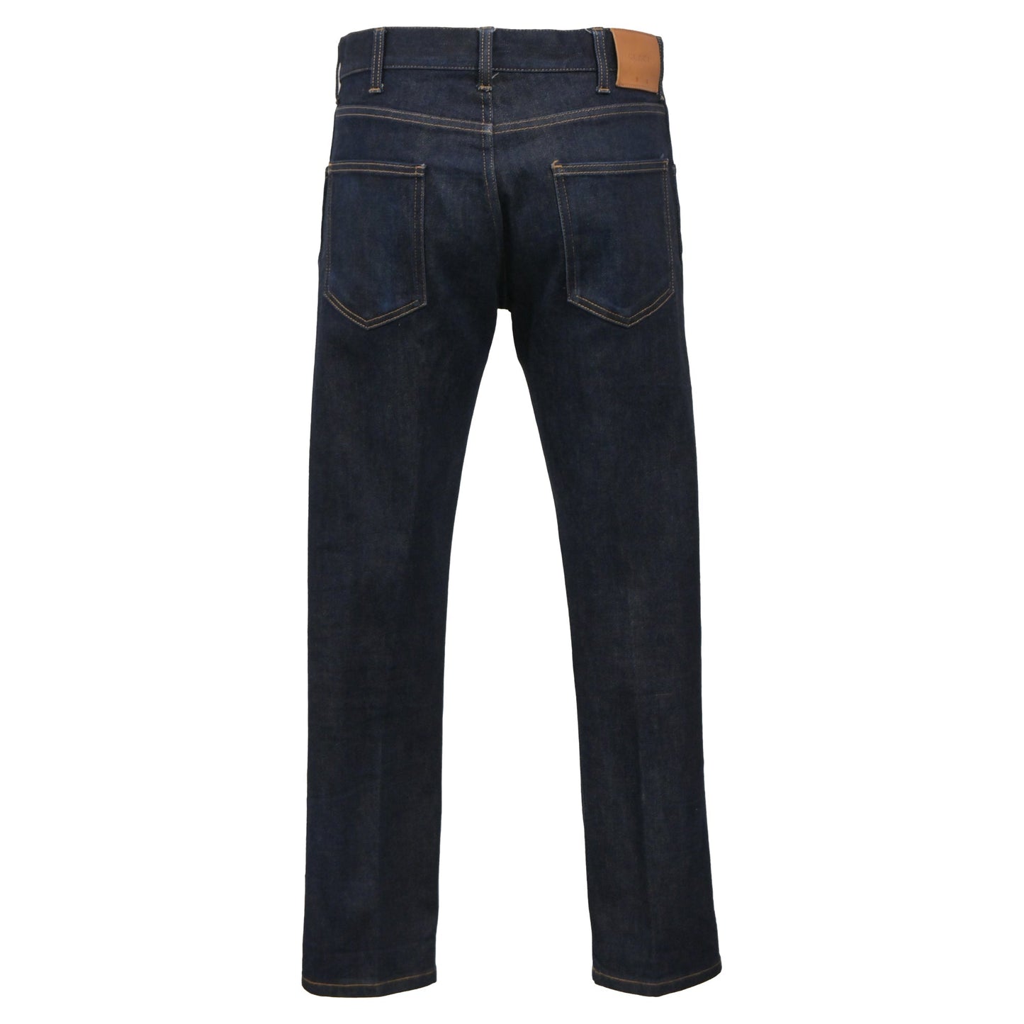 Gucci Mid-Rise Straight-Leg  Jeans in Blue Cotton Denim