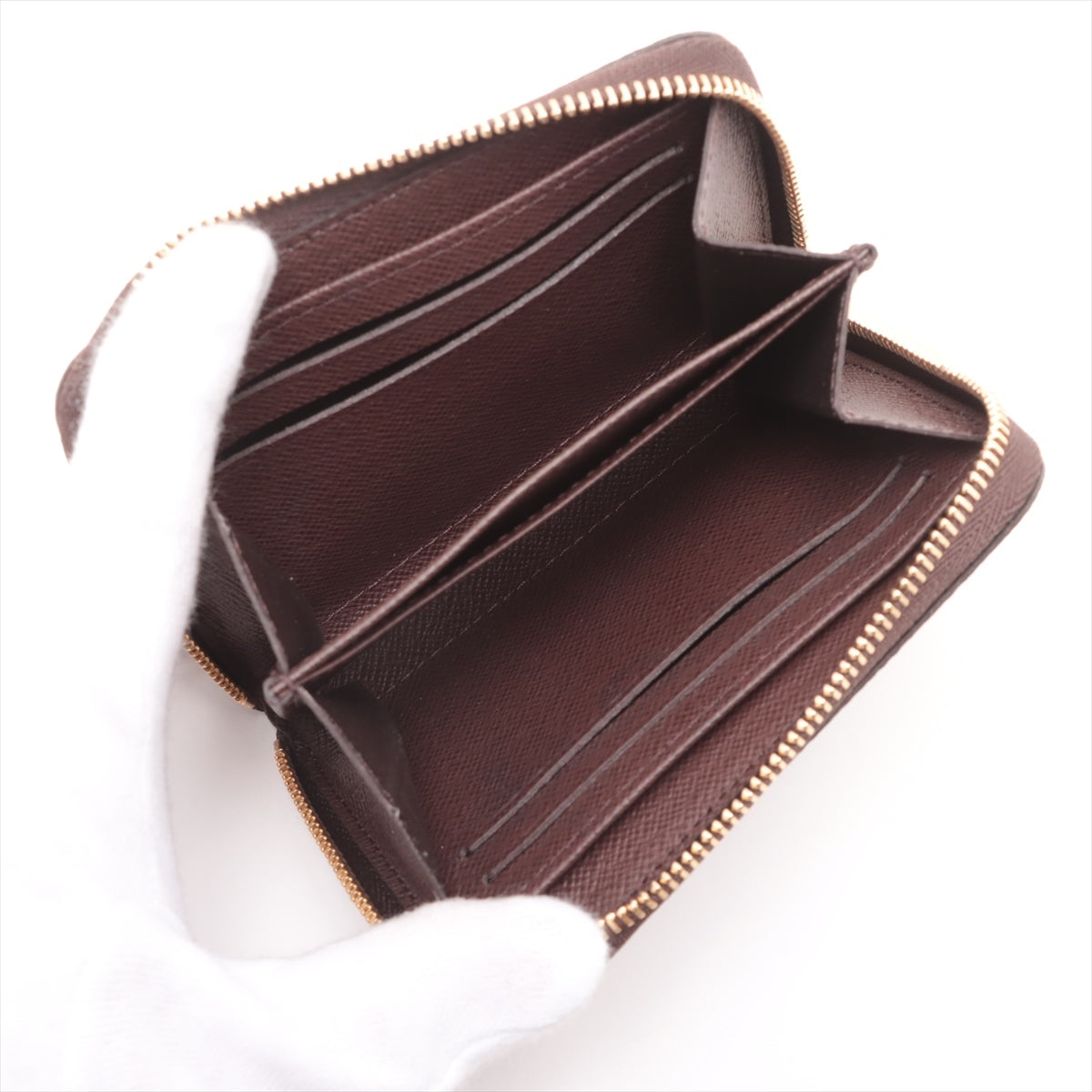 Louis Vuitton Damier Zippyr Coin Pearce N63070 Brown Coin Case