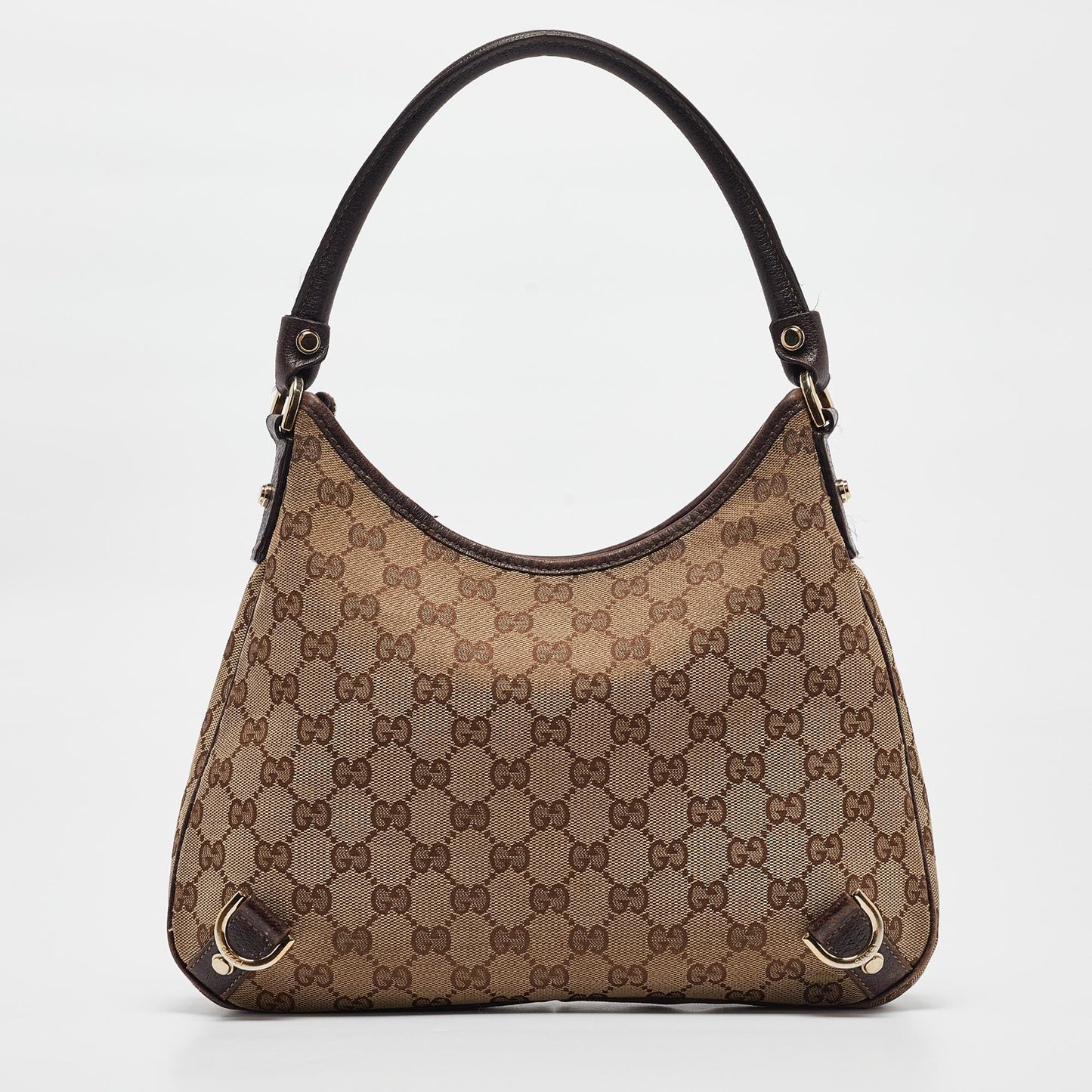 Luxury Gucci Trending 2025 Beige/brown Gg Canvas And Leather Small Abbey D Ring Hobo