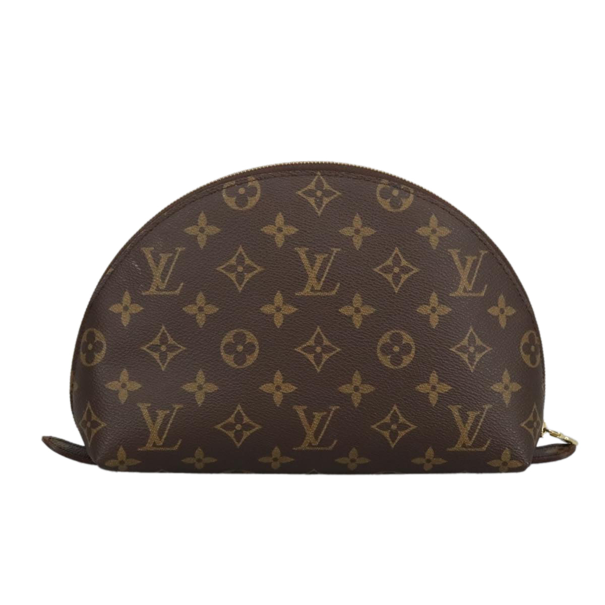 LOUIS VUITTON Monogram Trousse Demi Ronde Cosmetic Pouch M47520 LV 99012