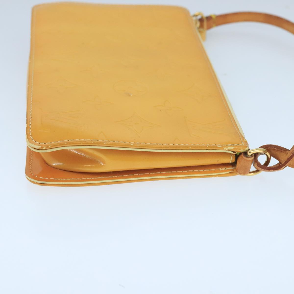 LOUIS VUITTON Vernis Lexington Accessory Pouch Lime Yellow M91058 LV 99021