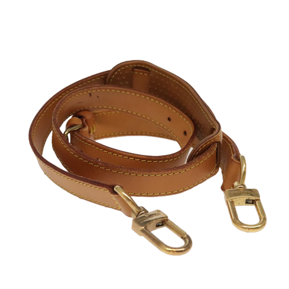 LOUIS VUITTON Adjustable Shoulder Strap Leather 36.2""-43.7"" Beige 99546