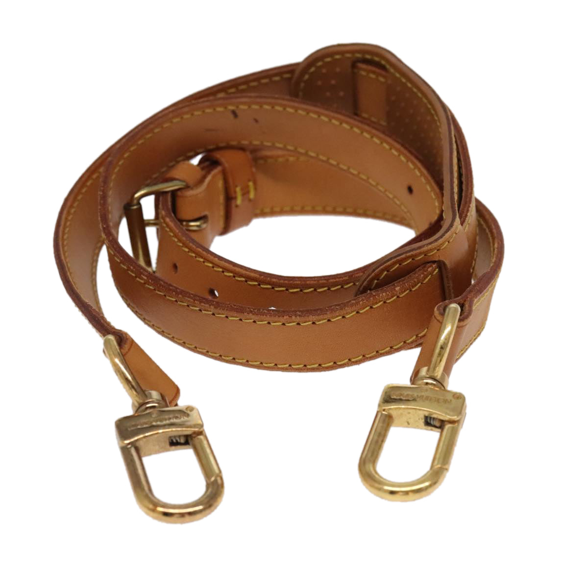 LOUIS VUITTON Adjustable Shoulder Strap Leather 36.2""-43.7"" Beige 99546