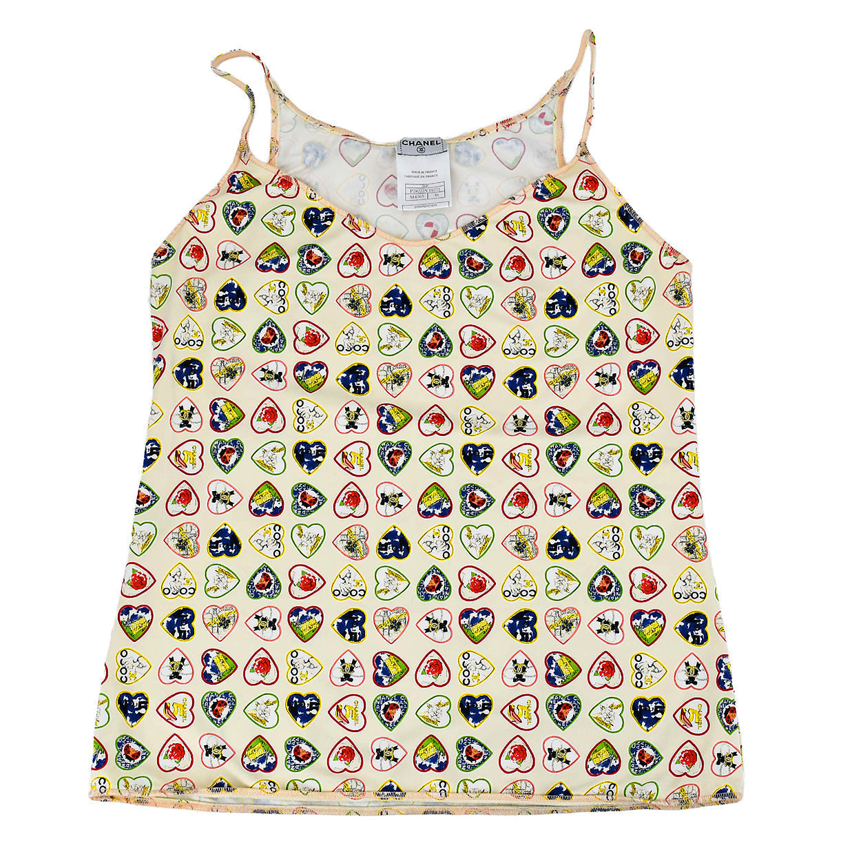 Luxury Chanel 2006 spring Valentine heart-print cami top #38