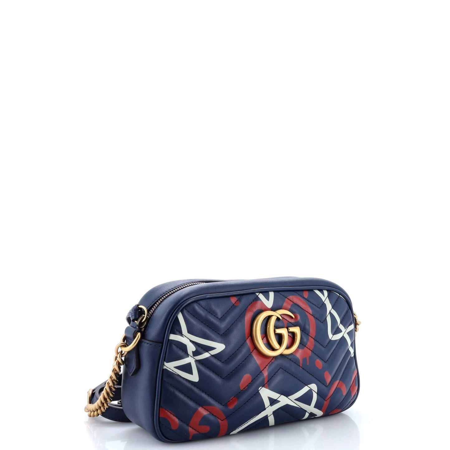 GG Marmont Shoulder Bag GucciGhost Matelasse Leather Small