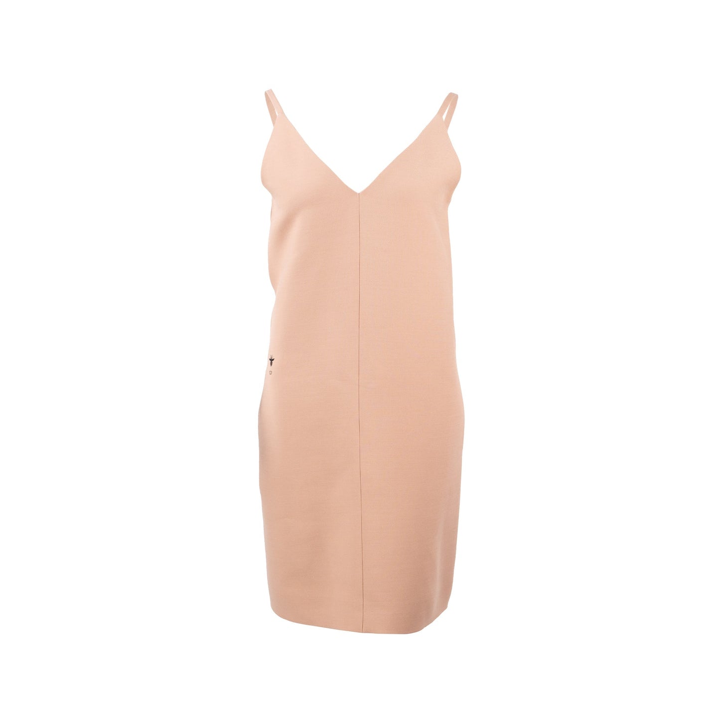 Luxury Dior Size 38 CD and Bee Classic Dress Wool/Silk Light Pink