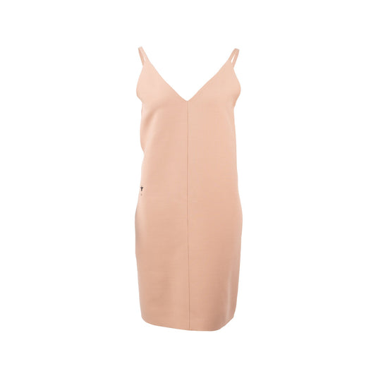 Luxury Dior Size 38 CD and Bee Classic Dress Wool/Silk Light Pink