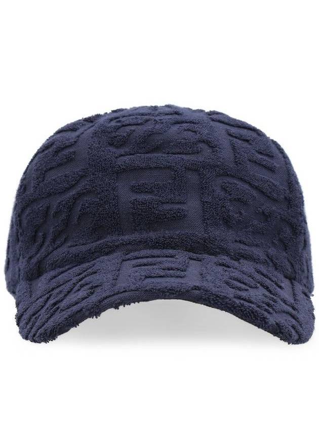 Luxury Fendi FF All Over Logo Pattern Ball Cap Blue