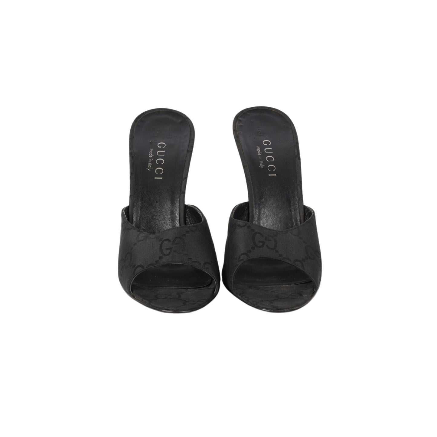 Luxury Gucci Trending 2025 Monogram Canvas Heel Sandals - '00s