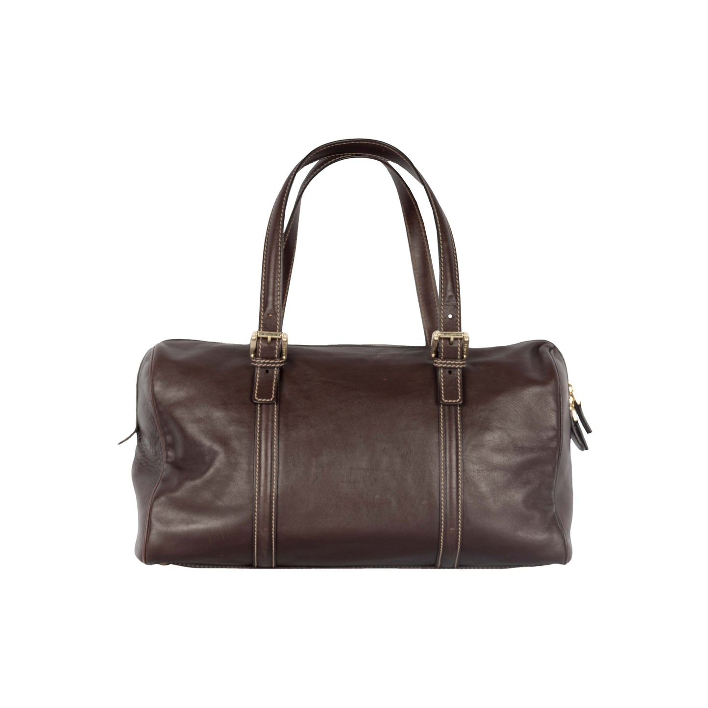 Luxury Gucci Trending 2025 Dark Brown Leather GG Britt Boston Bag - '10s