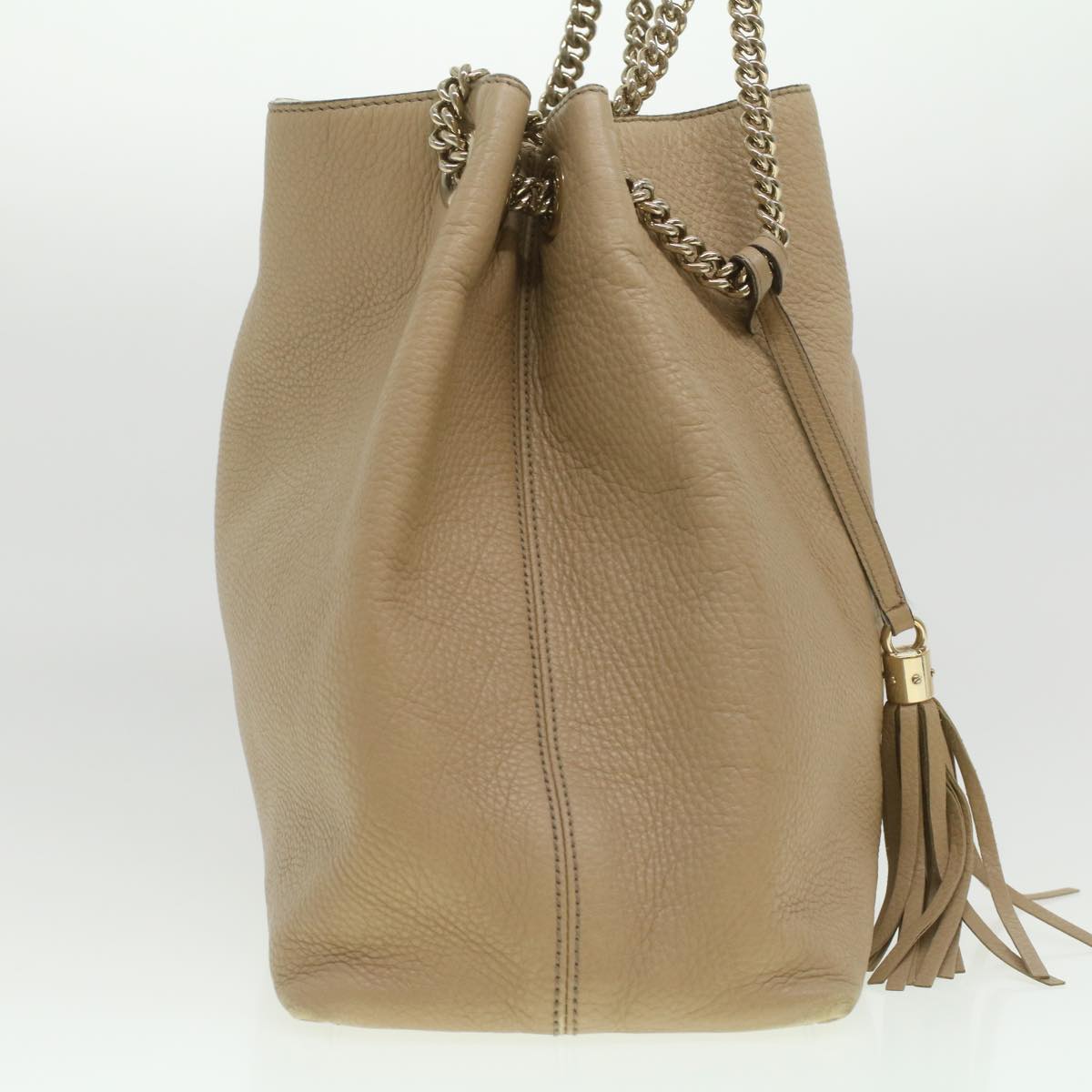 Luxury Gucci Trending 2025 Chain Soho Shoulder Bag Leather Beige
