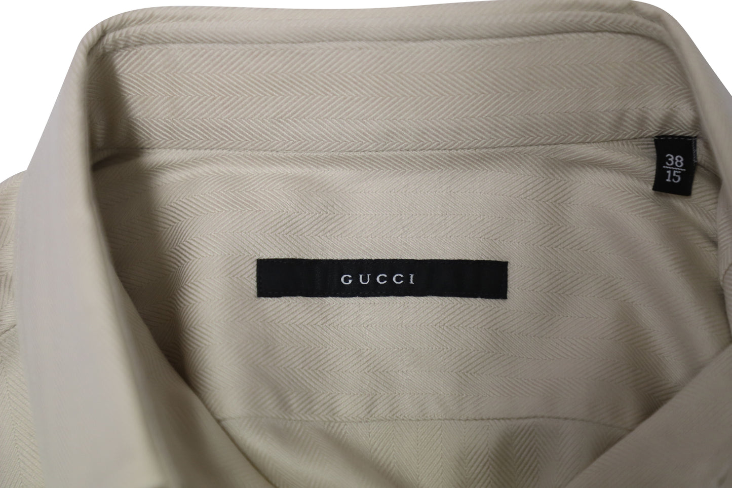 Luxury Gucci Trending 2025 Button Down Shirt in Beige Cotton