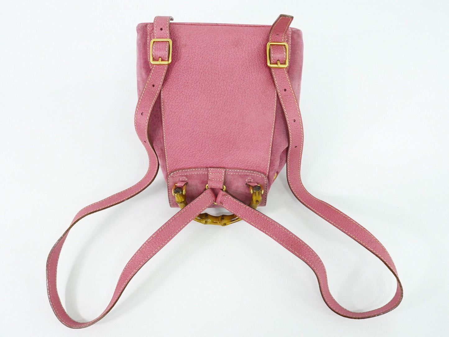 Gucci Bamboo  Suede Handbag ()