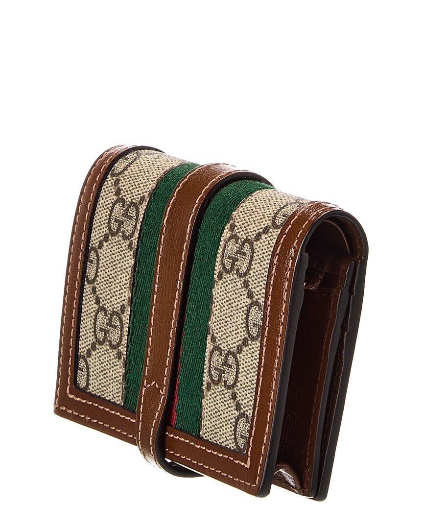 Gucci Jackie 1961 GG Supreme Canvas & Leather Card Case
