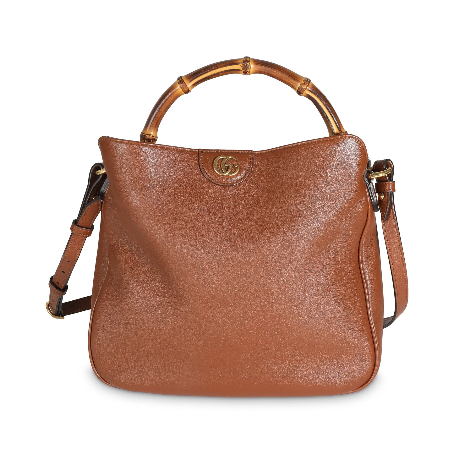 Luxury Gucci Trending 2025 Brown Calfskin Medium Diana Shoulder Bag