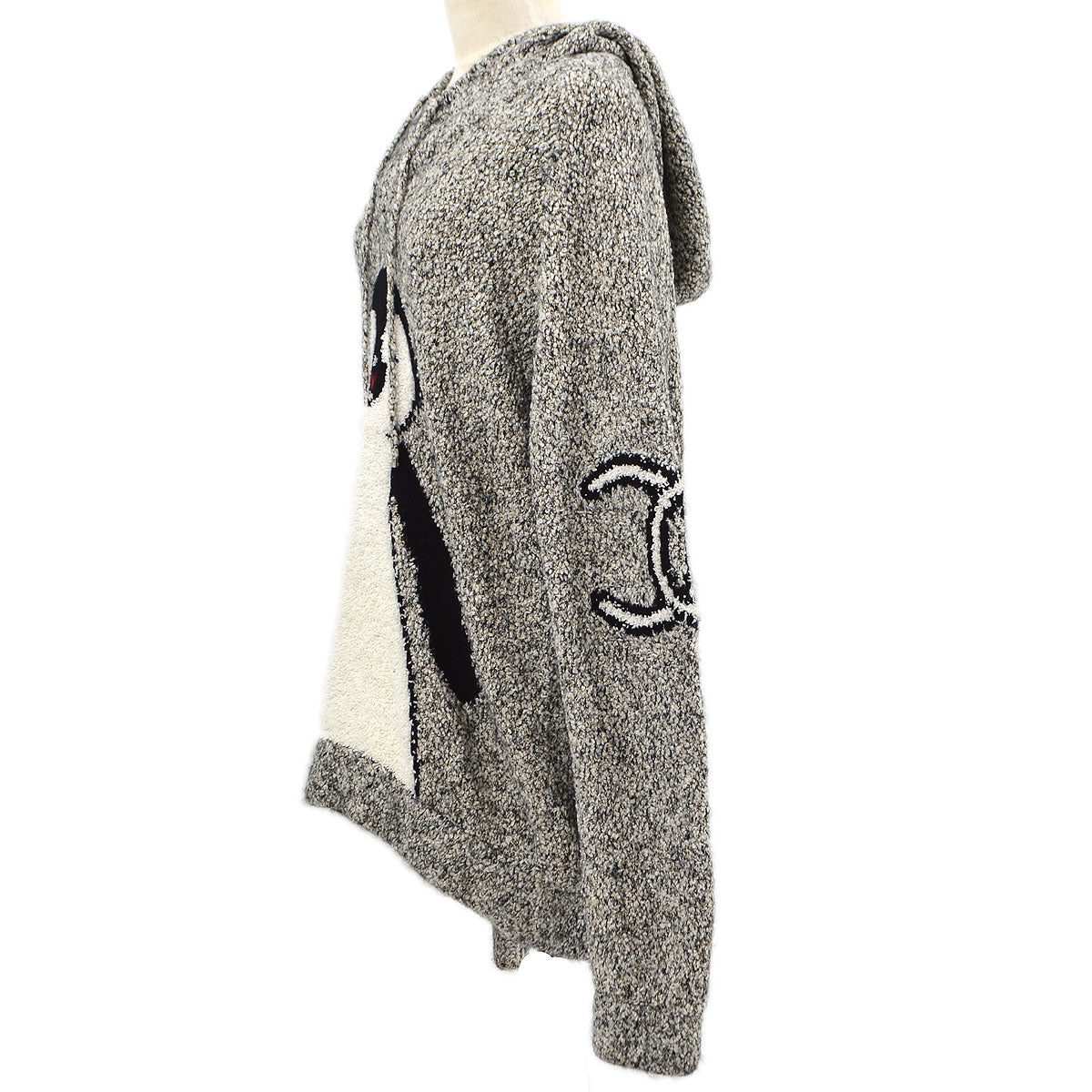 Luxury Chanel 2007 penguin knitted drawstring hoodie