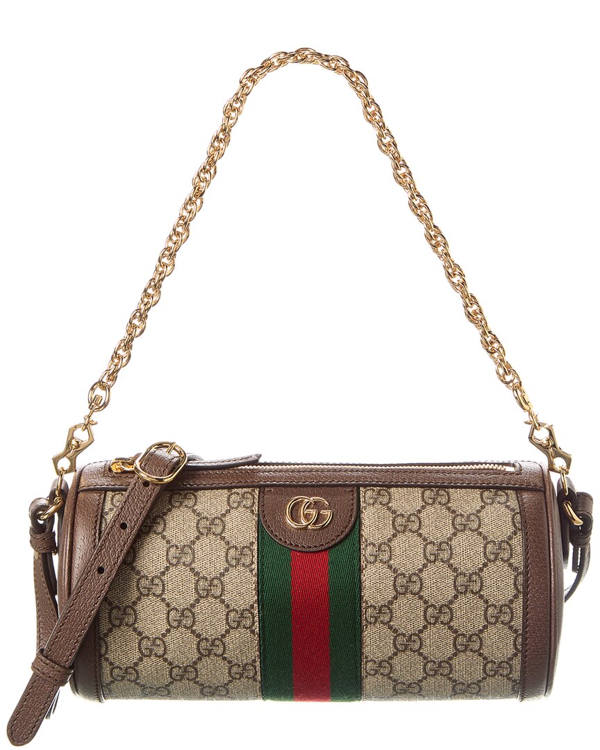 Luxury Gucci Trending 2025 Ophidia Small GG Supreme Canvas & Leather Shoulder Bag