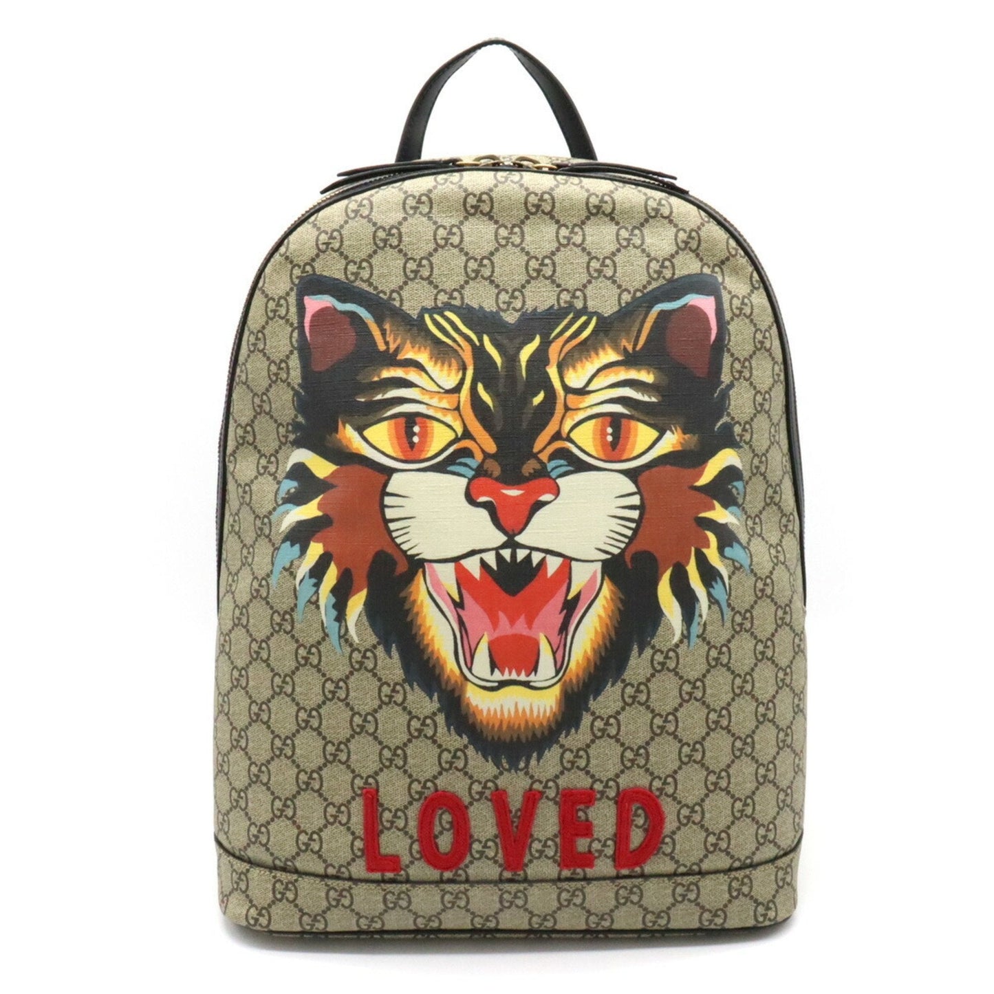 Luxury Gucci Trending 2025 Gg Supreme  Canvas Backpack Bag ()