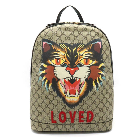 Luxury Gucci Trending 2025 Gg Supreme  Canvas Backpack Bag ()